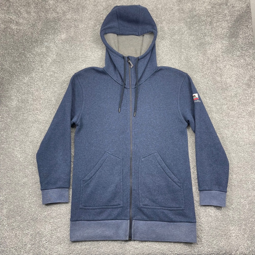 Burton Hoodie Mens Large Blue Durable Goods Lake Tahoe Full Zip Waffle Lined